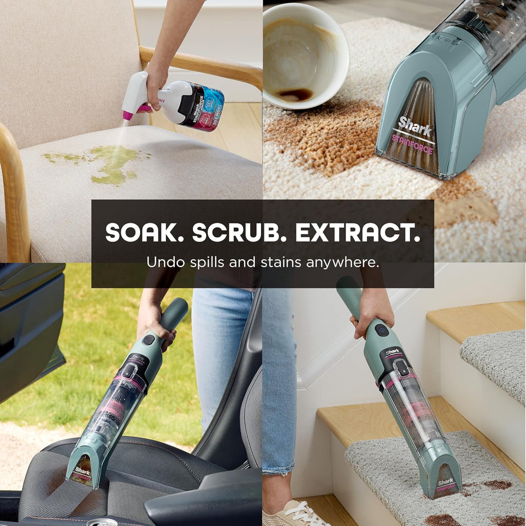 Shark Stainforce Cordless Stain, Odor & Urine Remover, 2 Tools, Caddy HX101