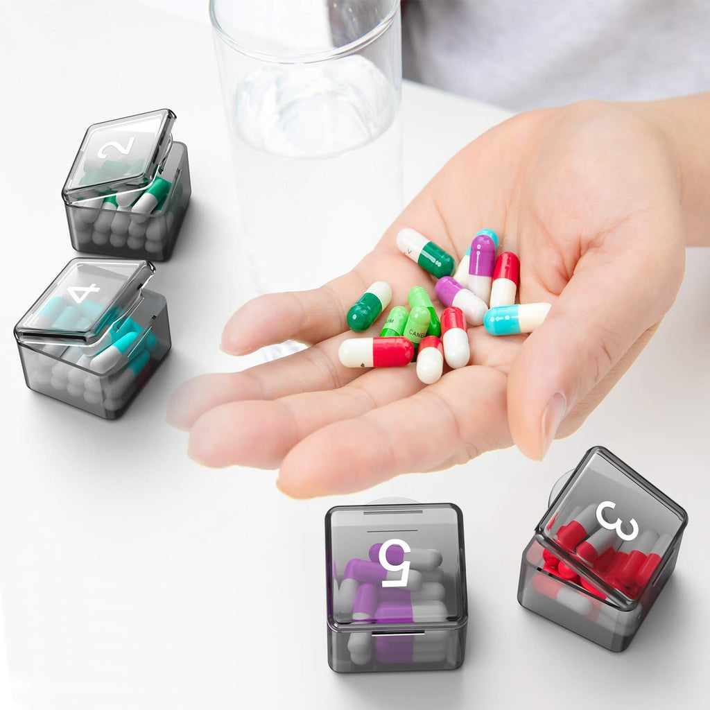 Monthly Pill Organizer Once a Day - 30 Day Pill Organizer Box - Squeez