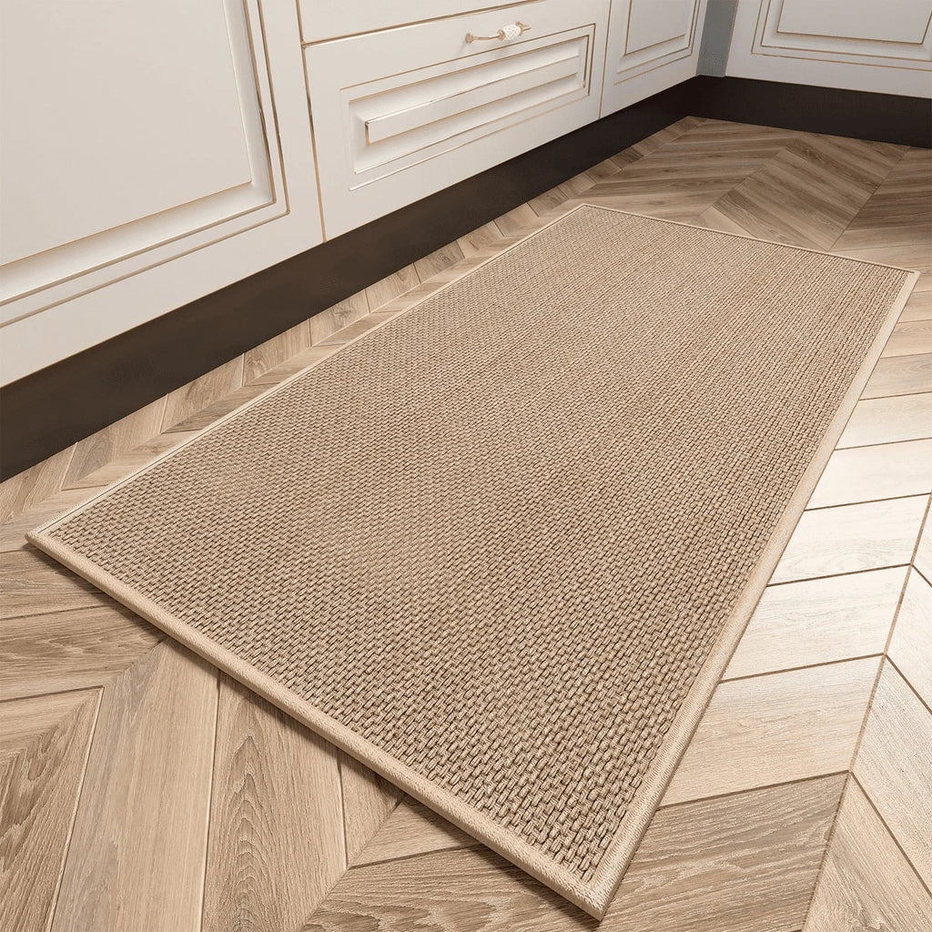 Kitchen Mat Washable Kitchen Rugs and Mats Non Skid Absorbent Runner Rugs for Kitchen Front of Sink Kitchen Floor Mats 16"X47" Beige Kitchen Mats or Rugs