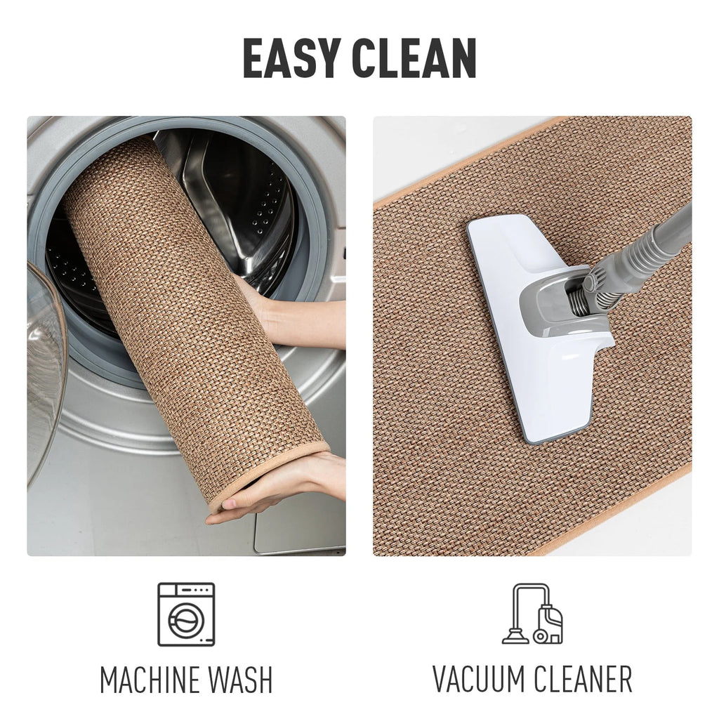 Kitchen Mat Washable Kitchen Rugs and Mats Non Skid Absorbent Runner Rugs for Kitchen Front of Sink Kitchen Floor Mats 16"X47" Beige Kitchen Mats or Rugs