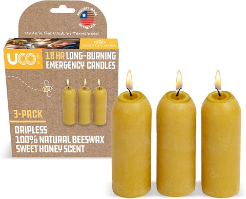12-Hour Beeswax Candles, Made in USA