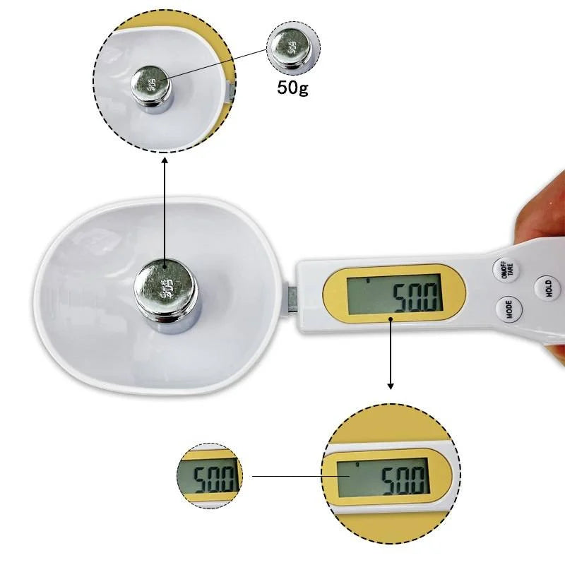 Digital Measuring Spoon 500G 0.5G LCD Electronic Kitchen Scale Food Spoon Scale Mini Kitchen Tool for Milk Coffee Sugar Scale