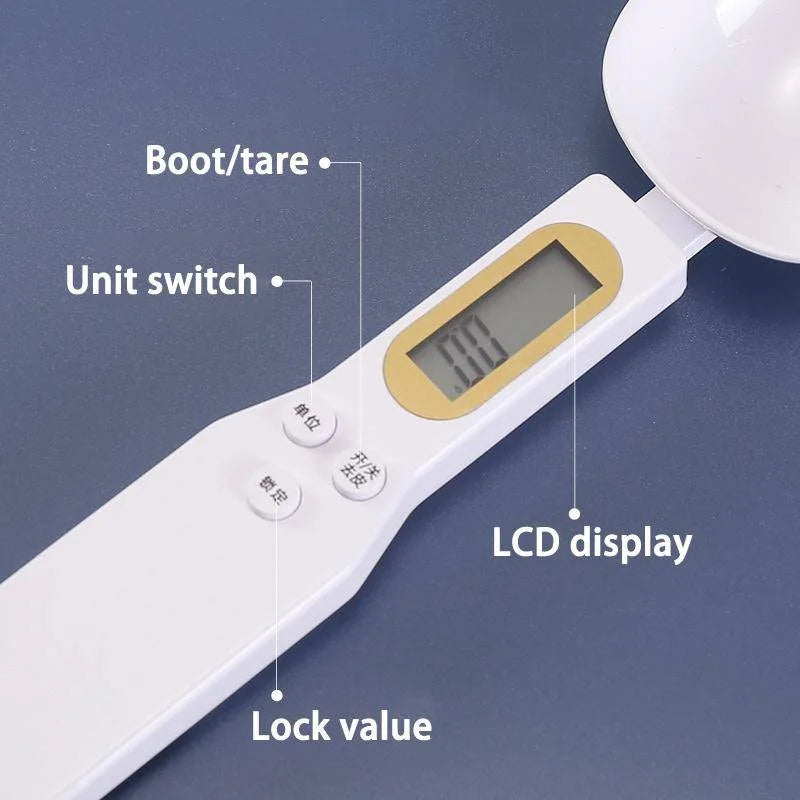 Digital Measuring Spoon 500G 0.5G LCD Electronic Kitchen Scale Food Spoon Scale Mini Kitchen Tool for Milk Coffee Sugar Scale