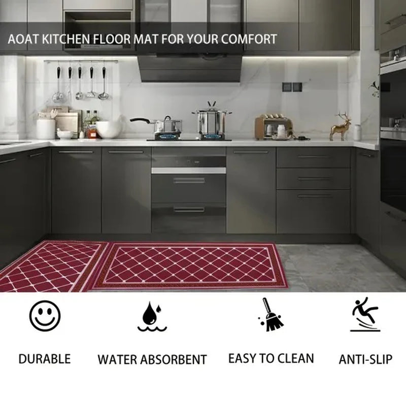 Kitchen Mat Cushioned Kitchen Rugs Non-Skid Waterproof Kitchen Mats