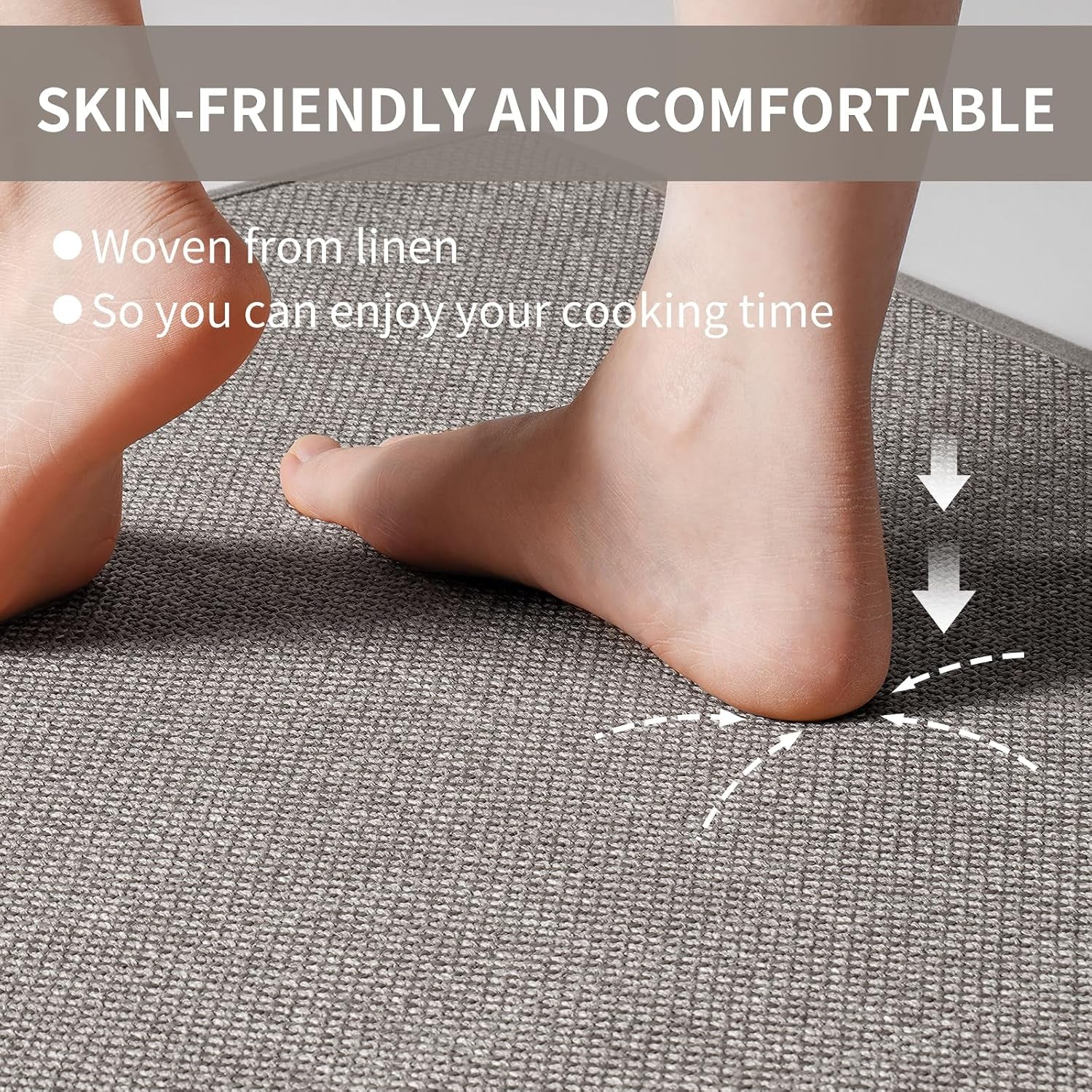 Kitchen Rugs Kitchen Mats for Floor Non Slip Washable Gray 17"X30"