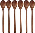 9" Korean Wooden Spoons for Eating,  6 Pieces Small Wood Spoons
