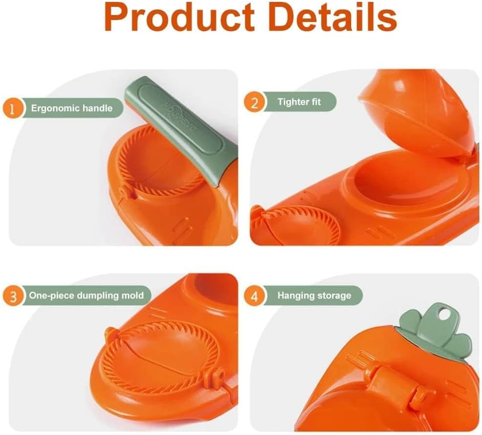 2 in 1 Dumpling Maker Press Empanada, Ravioli, Pierogi, Hand Pie Mold