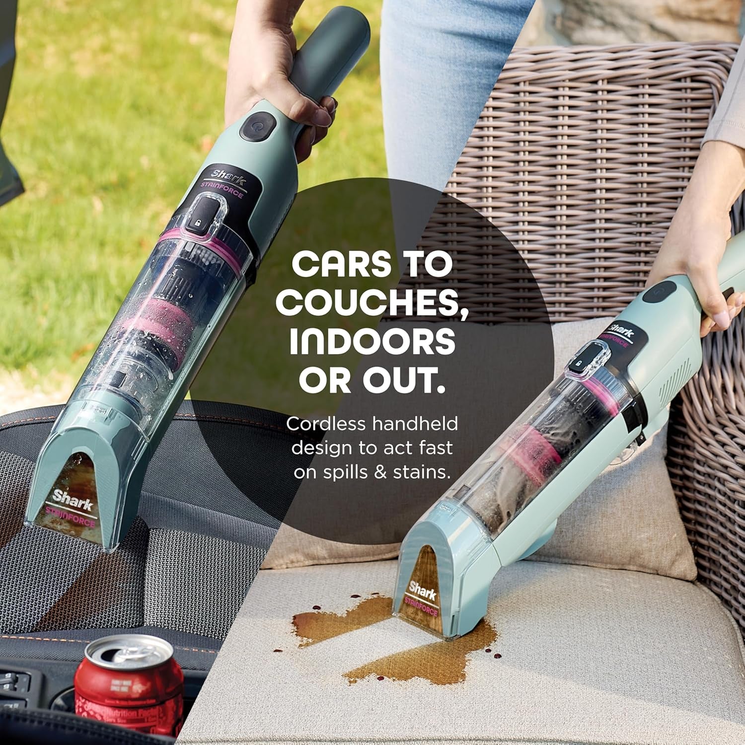 Shark Stainforce Cordless Stain, Odor & Urine Remover, 2 Tools, Caddy HX101