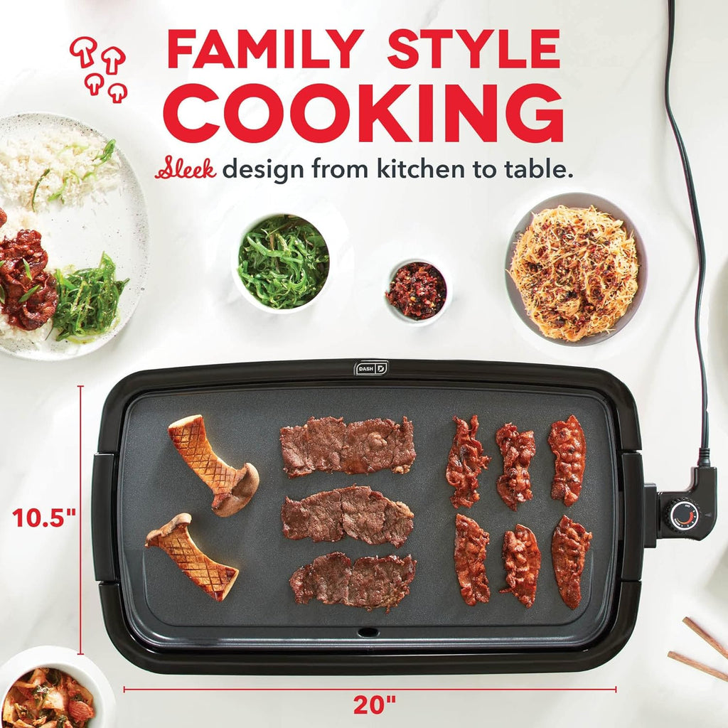 Deluxe Everyday Electric Griddle, Removable Nonstick Plate, Aqua