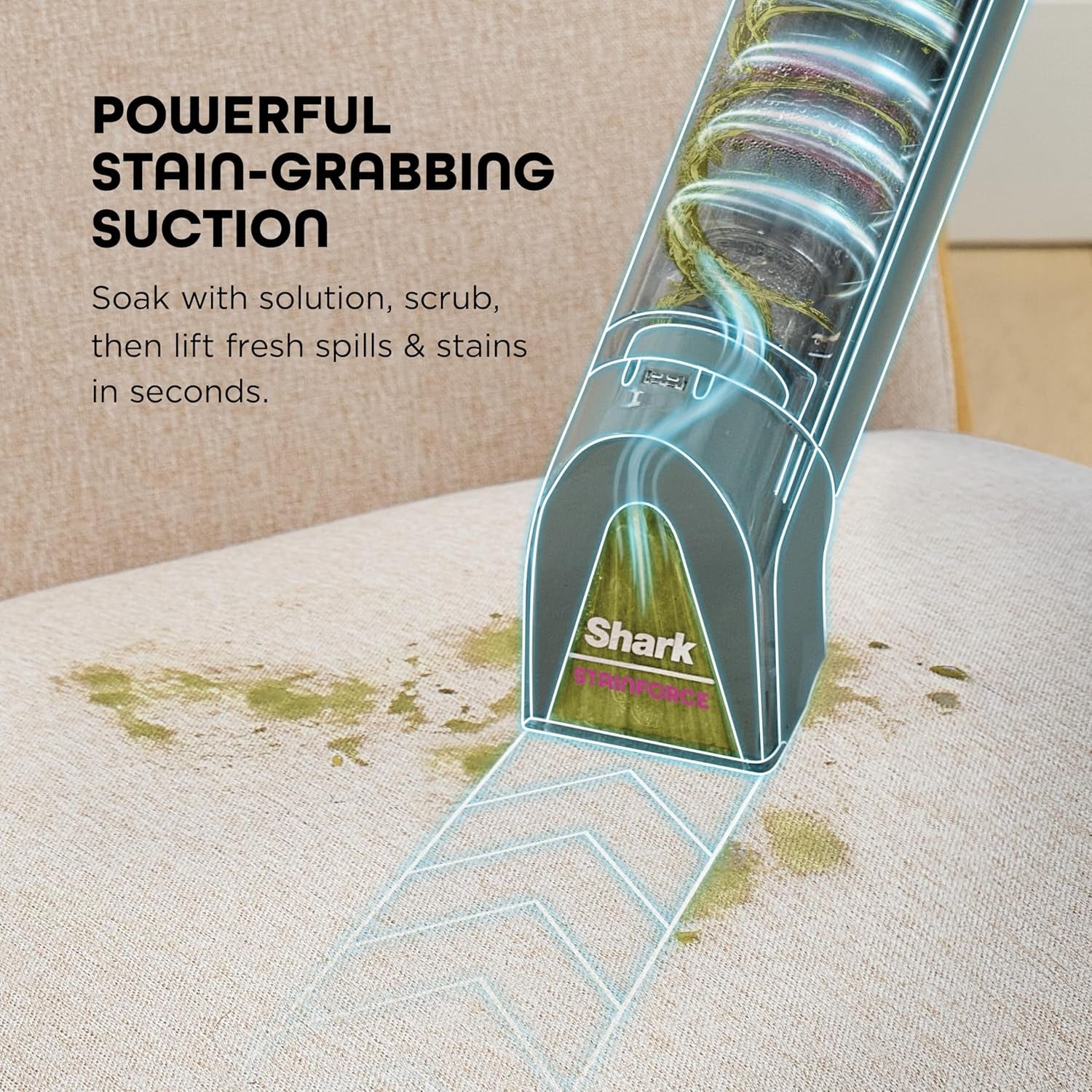 Shark Stainforce Cordless Stain, Odor & Urine Remover, 2 Tools, Caddy HX101