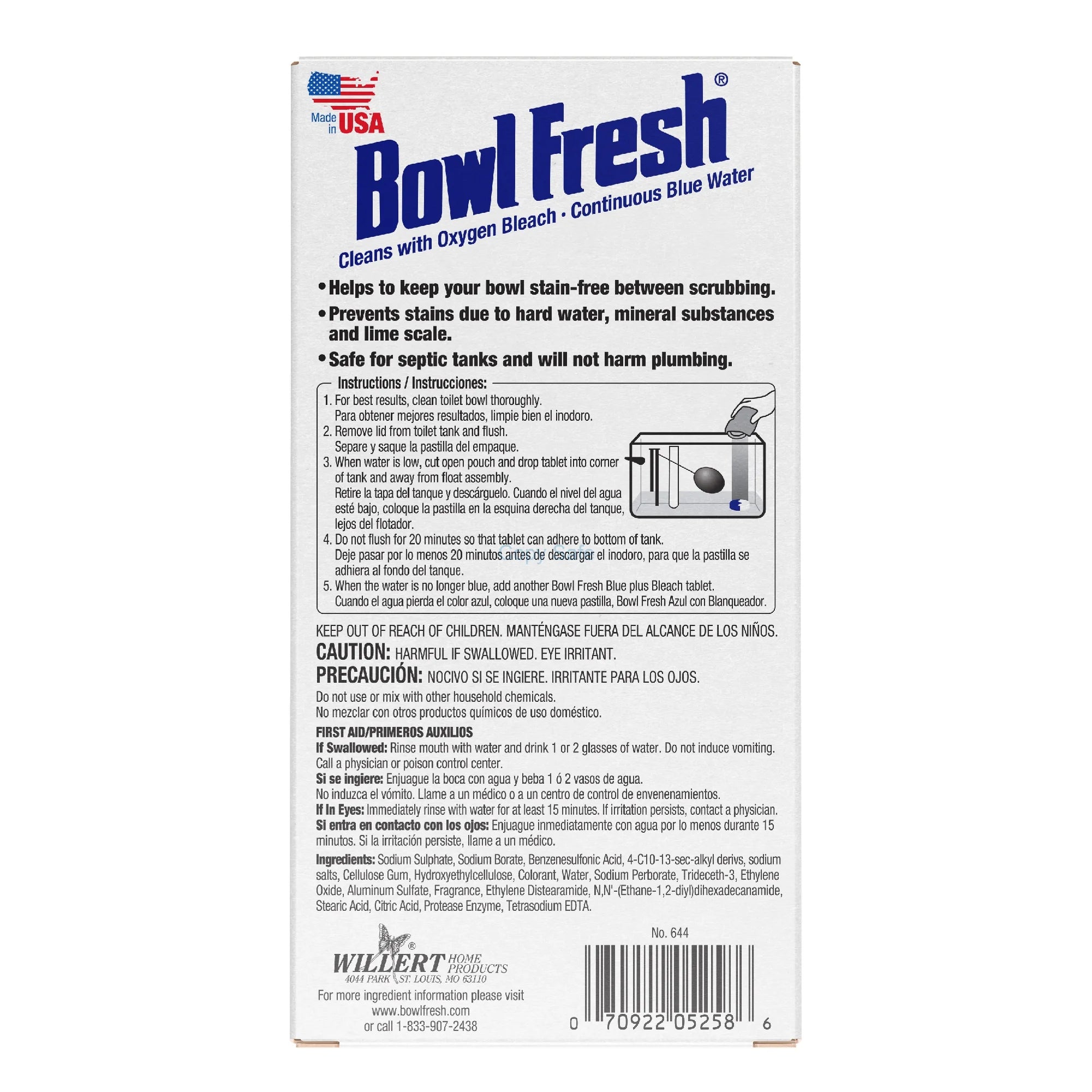 Blue plus Bleach Automatic Toilet Bowl Cleaner Tablets, 2 Count