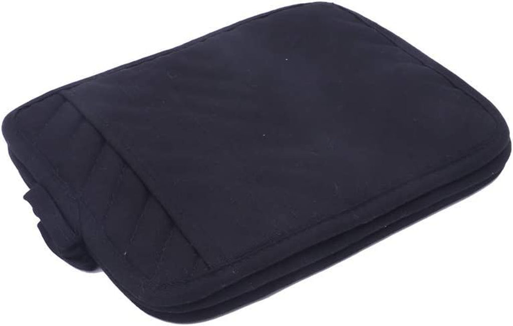 Nyi Pot Holders for Kitchen Heat Resistant, Cotton Hot Pads for Kitchen Counter Table, Black Pot Holders with Pocket