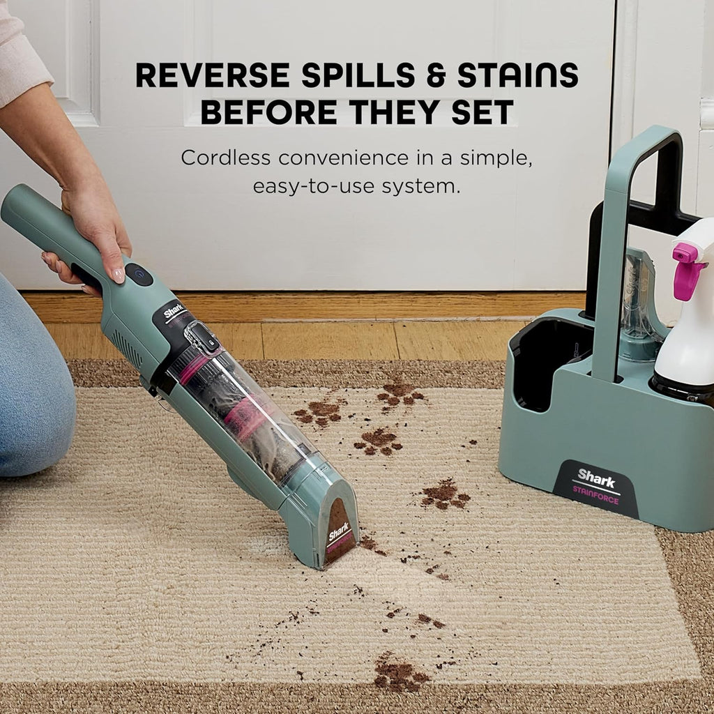 Shark Stainforce Cordless Stain, Odor & Urine Remover, 2 Tools, Caddy HX101