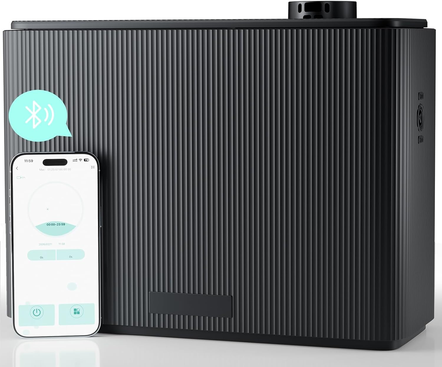 Smart Scent Air Machine for Home 1000Ml Hotel Scent Diffuser for 4500 Sq.Ft HVAC Aroma Diffusers for Large Home Smart Bluetooth, Waterless Aromatherapy Ideal for Whole House (Black)