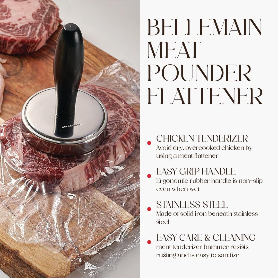 Meat Pounder & Flattener, Stainless Steel Kitchen Mallet