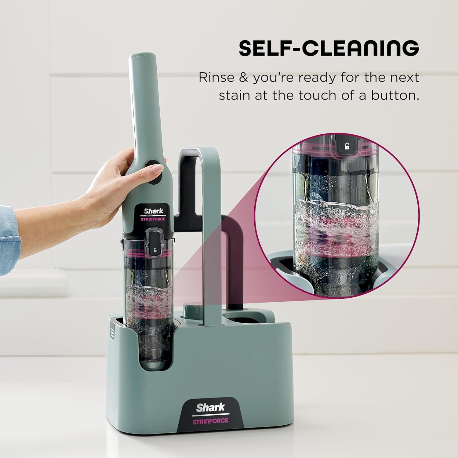 Shark Stainforce Cordless Stain, Odor & Urine Remover, 2 Tools, Caddy HX101