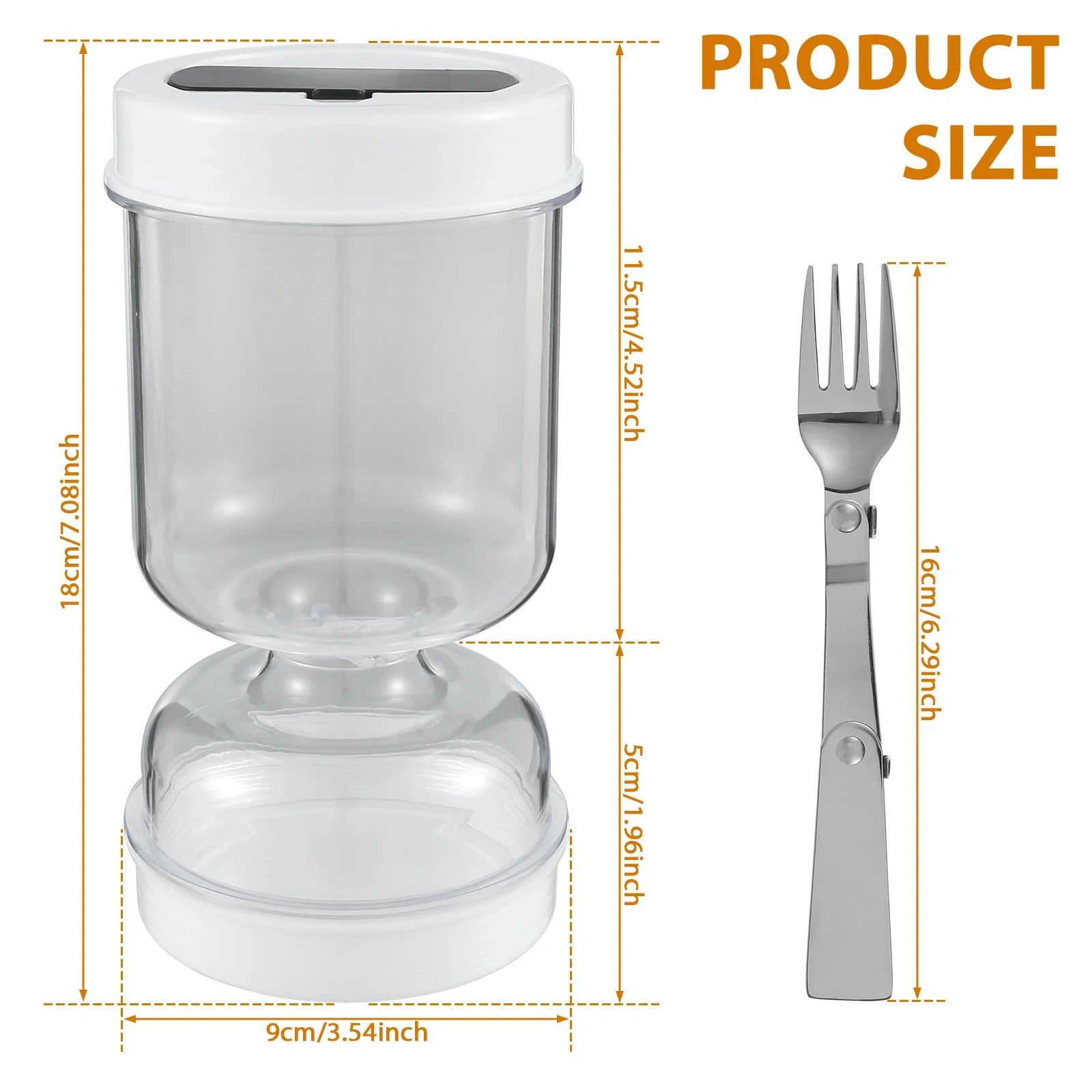200Ml Pickles Jar W Stainless Steel Fork Dry and Wet Dispenser Pickle and Olives Hourglass Jar Cucumber Container Kitchen Tools