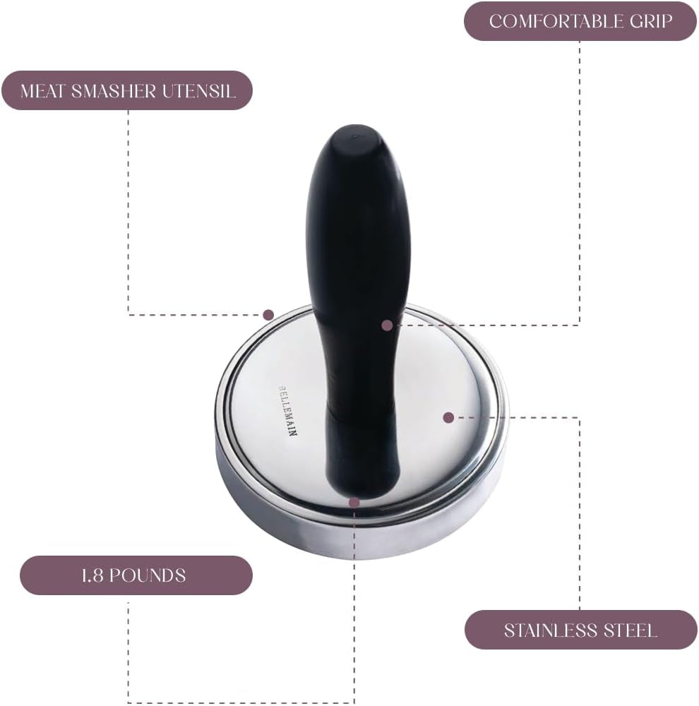 Meat Pounder & Flattener, Stainless Steel Kitchen Mallet