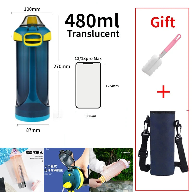 Bottle with Secret Compartment Water Bottle with Hiding Phone Pocket Secret Pill Organizer Bottle Sports Fitness Water Cup