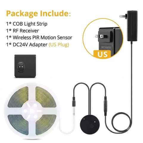 Smart Motion Sensor COB LED Strip Light (24V)
